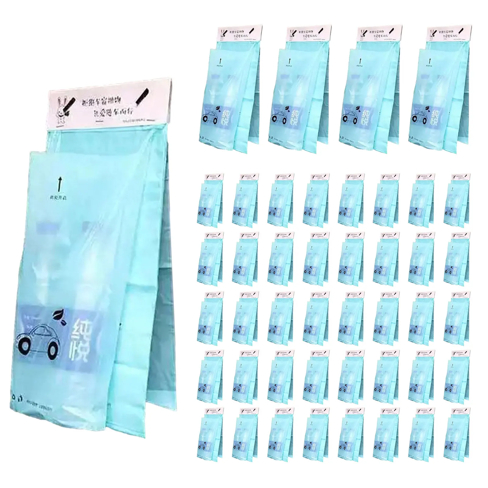 

50pcs Car Garbage Bag Kitchen Trash Rubbish Bag Portable Auto Seat Back Hanging Trash Bag Disposable Trash Bag Storage Pocket