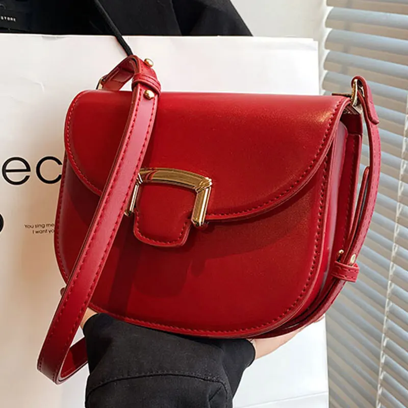 

Брендовая дизайнерская маленькая сумка-седло Ins, шикарная женская сумка через плечо, универсальная модная женская сумка через плечо, однотонная женская сумка