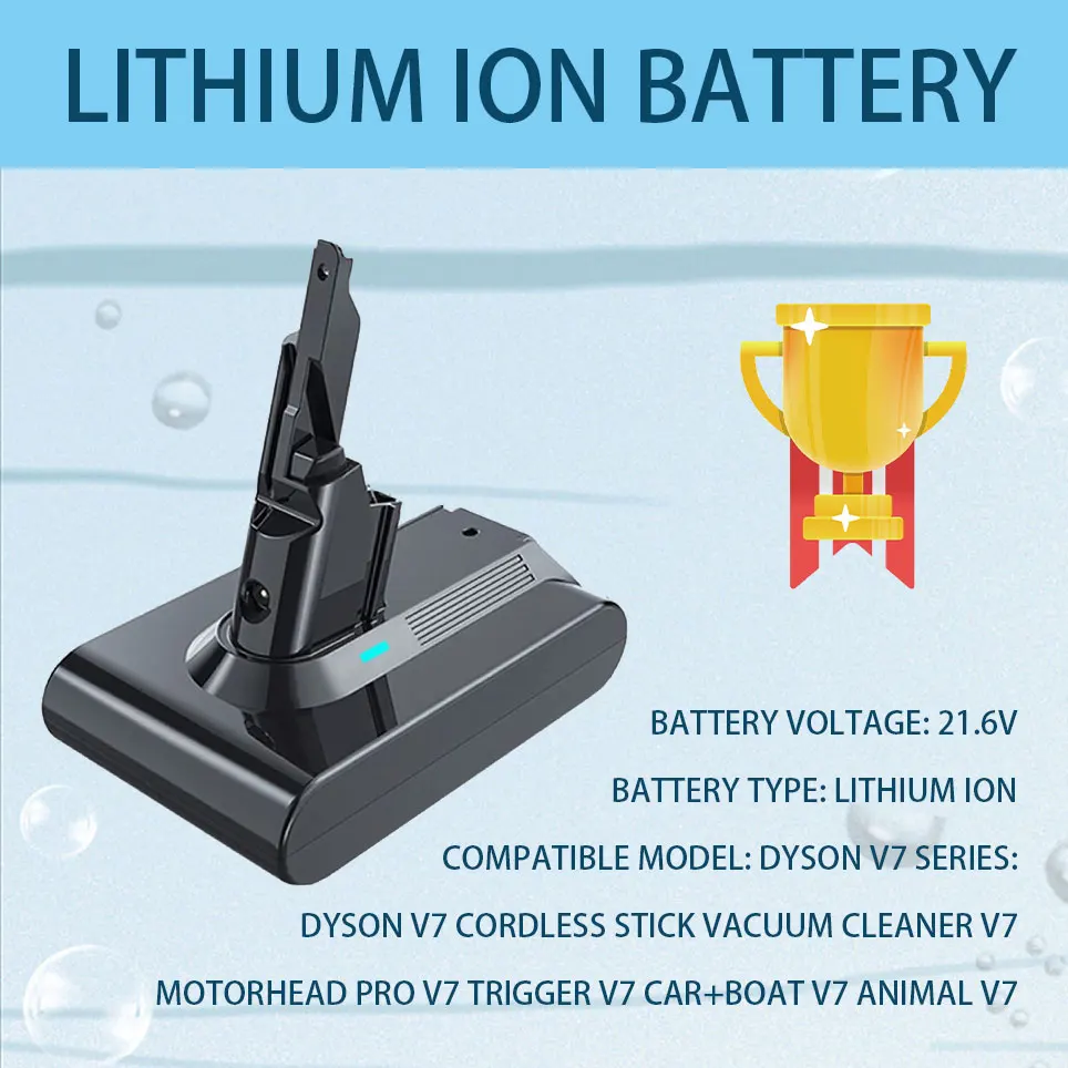 

DTK 21.6V replacement battery for Dyson V7 SV11 handheld vacuum cleaner