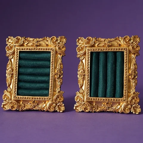 Подставка для ювелирных изделий, винтажная смоляная фоторамка, поднос для колец, ювелирный магазин, стенд для хранения, дисплей для фотографий, реквизит