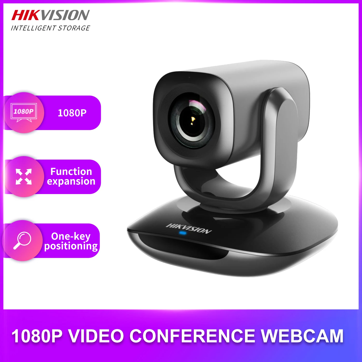 

Hikvision 1080P Conference Webcam 1K Full HD Microphone Pan Tilt Remote Rotation 10X Zoom lens Autofocus for Desktop Laptops PC