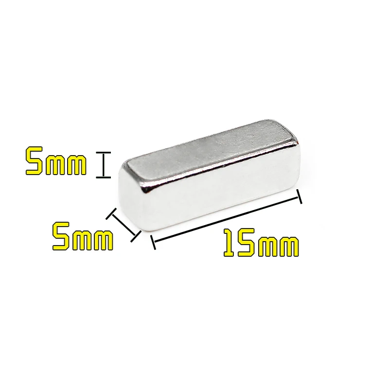 

5/10/20/50/100/150PCS 15x5x5 mm Quadrate Rare Earth Neodymium Magnet Sheet 15*5 Block Permanent Magnet Strong 15x5x5mm 15*5*5