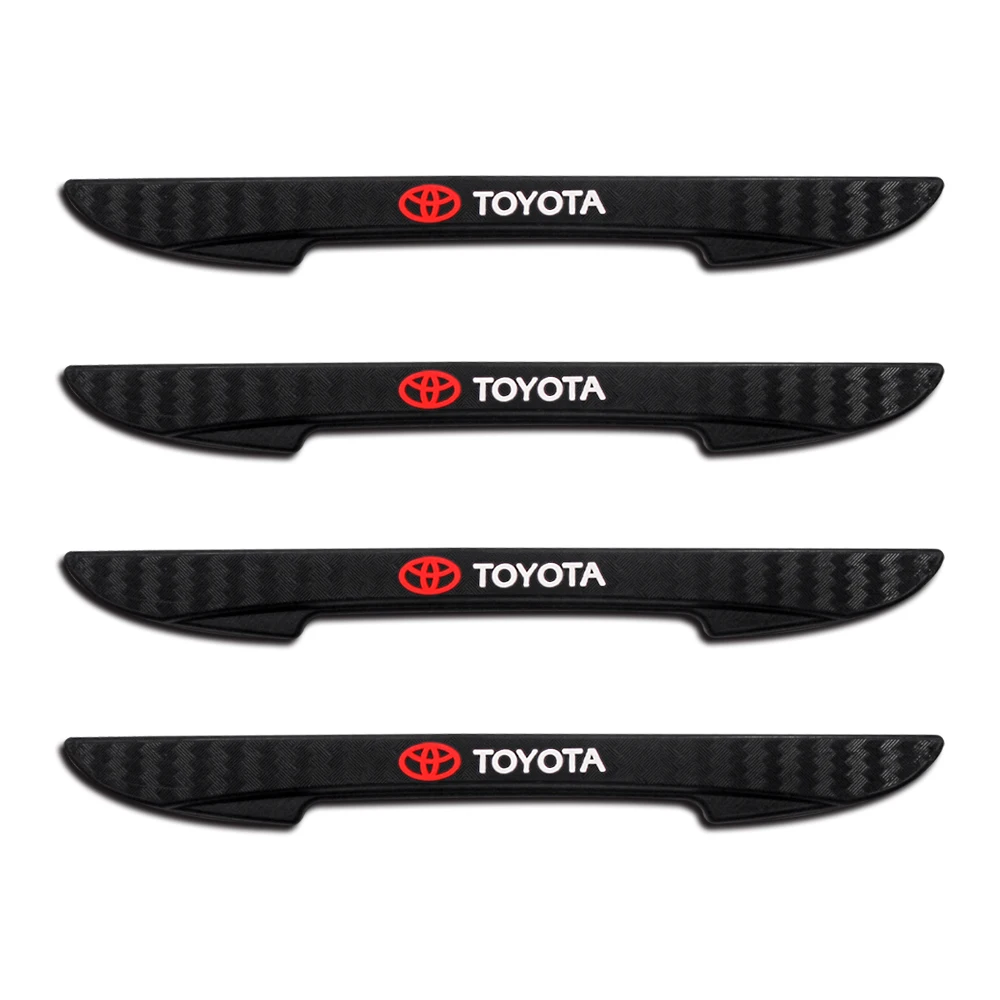 

4 шт., защитные наклейки на край двери автомобиля, защита от столкновений, полоса для Toyota Corolla Camry RAV4 Hilux Prius, автоаксессуары