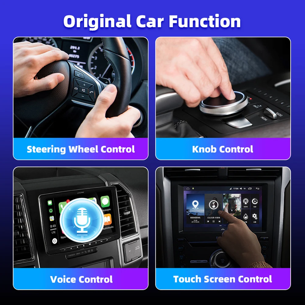 2-в-1 Беспроводная Автоматическая Интеллектуальная Консоль CarPlay Android Bluetooth Wi-Fi