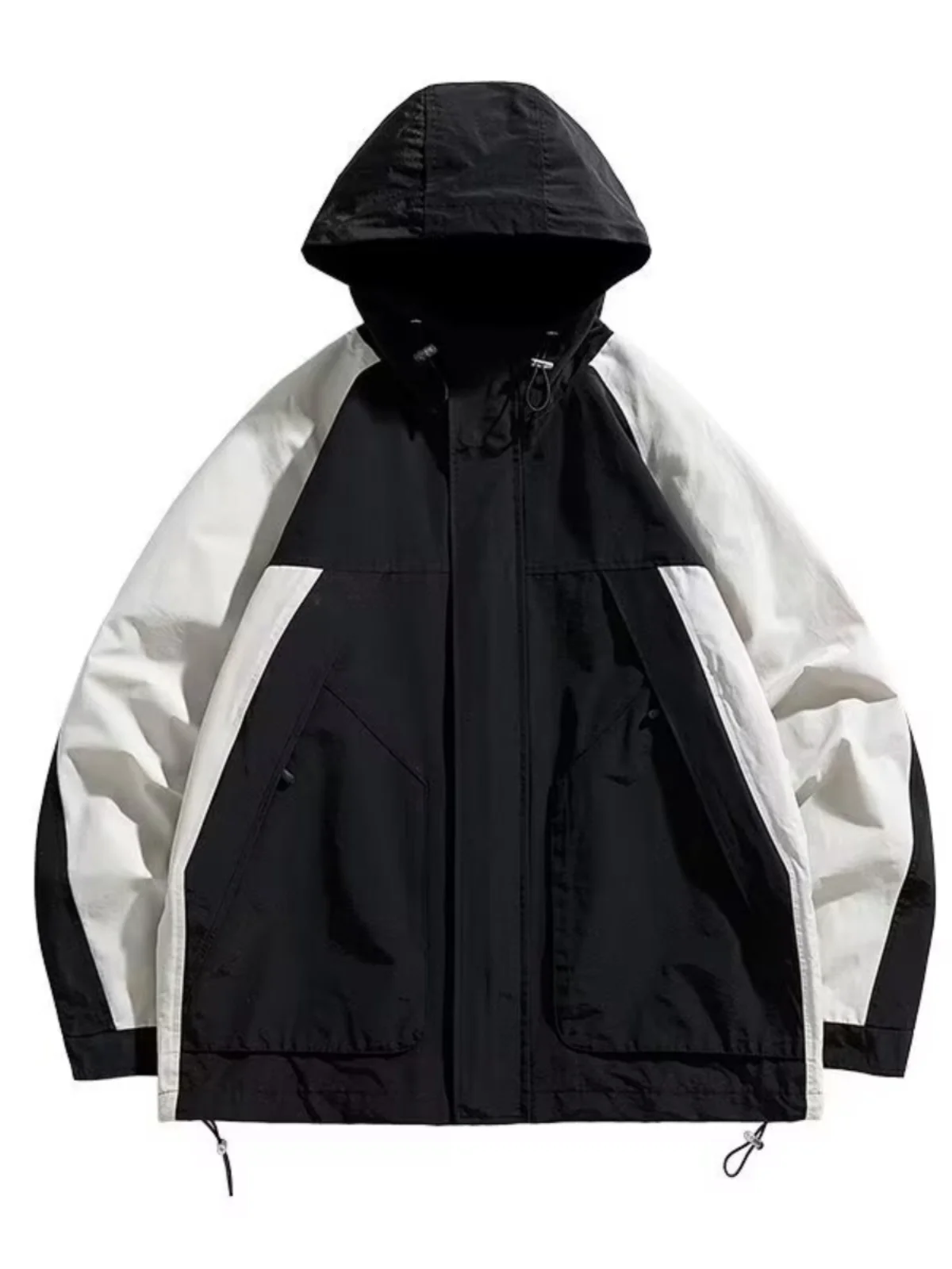 Jacket Outerwear Men's Spring and Autumn American Outdoor Contrast Color Patchwork Pu Shuai High-Grade Fashion Brand Loose Ca...