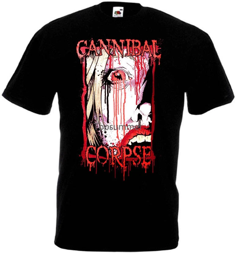 

Cannibal Corpse T-Shirt Black Poster Death Metal Sizes S-3Xl Men Tee Shirt Tops Short Sleeve Cotton Fitness T Shirts