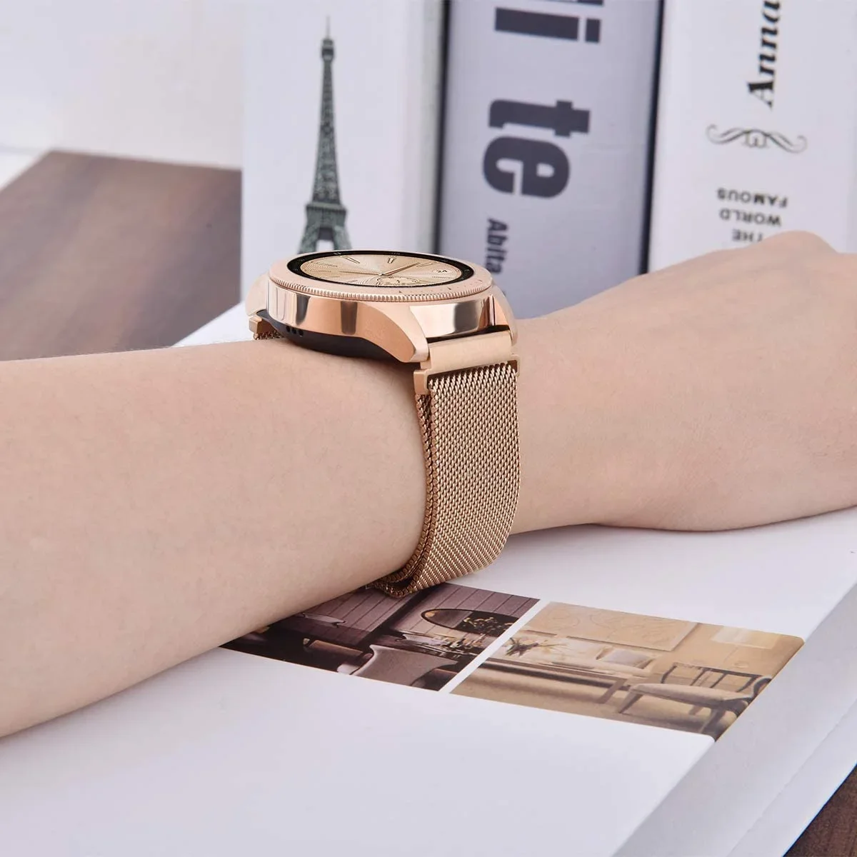 Фото Миланский ремешок 22 мм 20 мм для Samsung Watch 4/5/6/5 Pro/Amazfit GTS/GTR, металлический браслет, браслет Huawei Watch 3/4/GT3/2 Pro, ремень №3