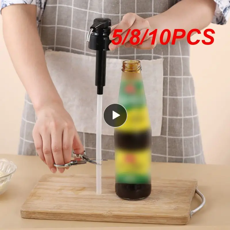 

Olive Oil Bottle Head Push-type Pumps For Oyster Sauce Squeezing Liquid Juice Bottle Dispenser Kitchen Gadget Sets Accessories