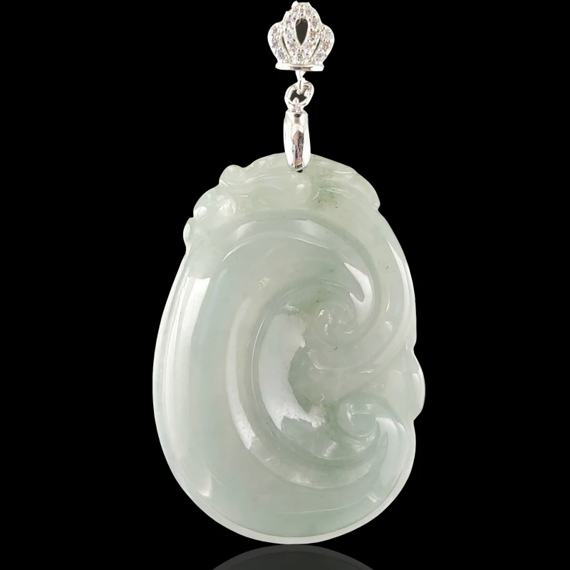 

Natural Jade A Cargo Commuter Ruyi Pendant