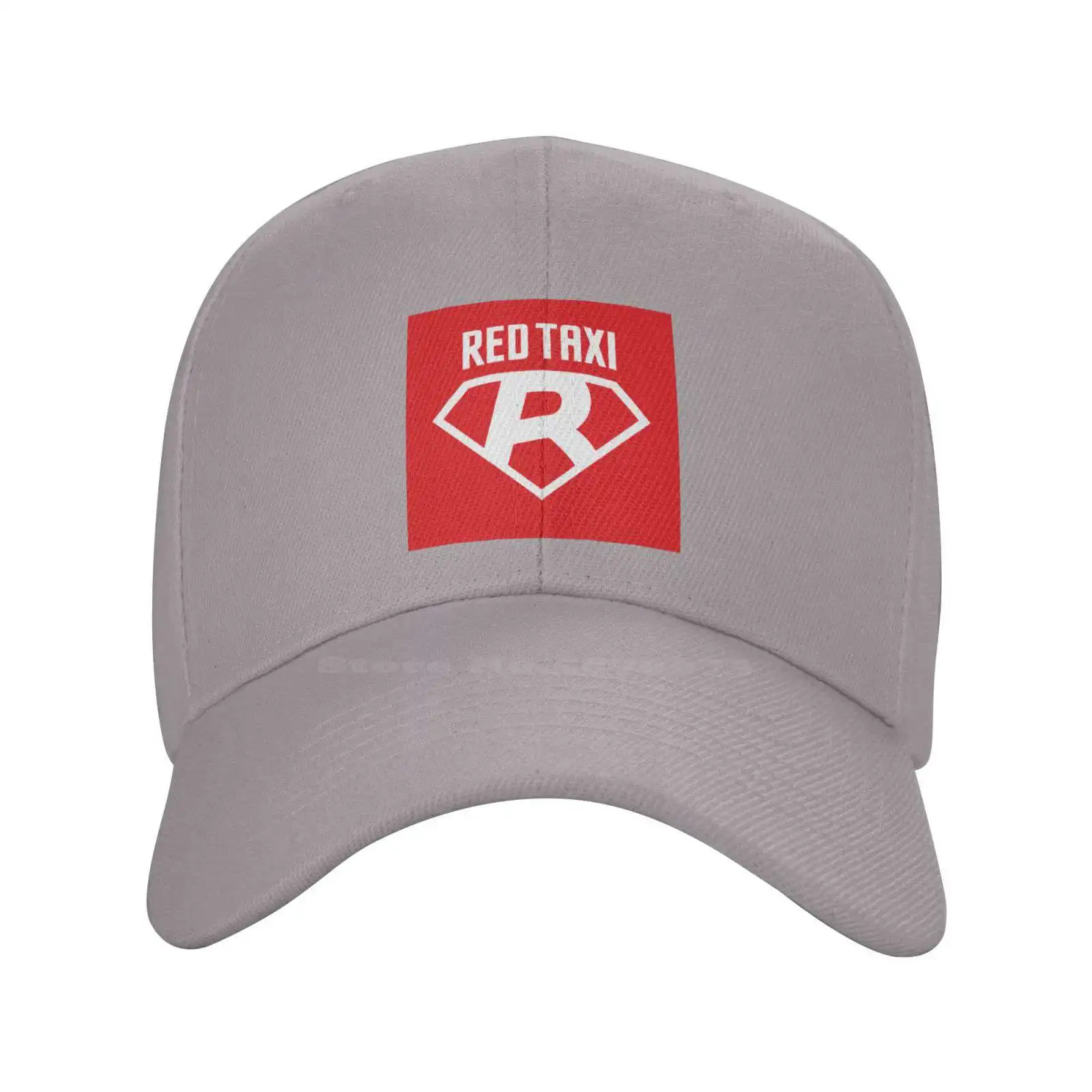 

Red Taxi Logo Print Graphic Casual Denim cap Knitted hat Baseball cap