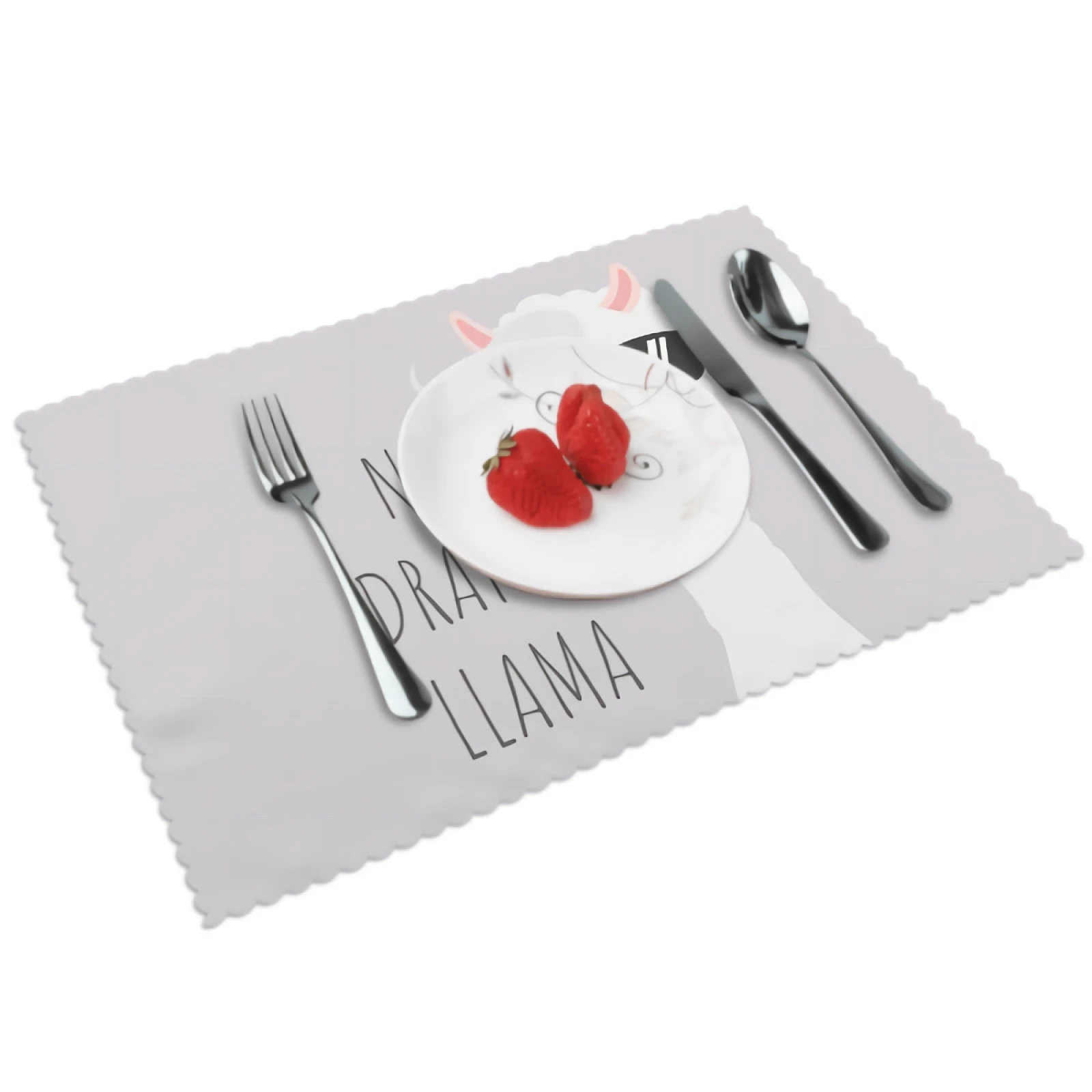 

Cute Llama Placemats No Drama Llama Placemat Set of 4 Heat-Resisting Non Slip Table Mats Polyeste Place Mats