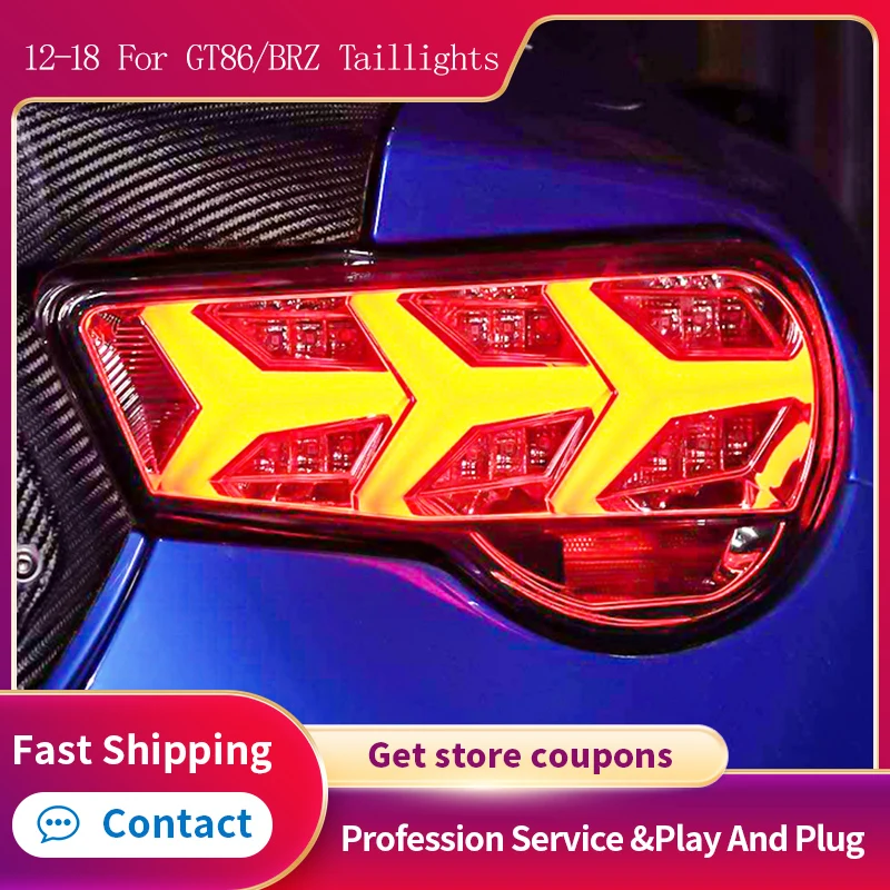 

Автостайлинг, задние фонари для 2012-2018 Toyota Subaru BRZ GT86 светодиодный, задние фонари DRL, аксессуары для задних поворотников