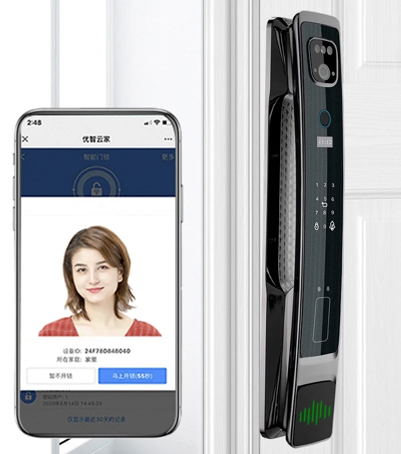 

3D Face Recognition Fingerprint Door Lock Automation Smart Password IC Card APP Remote Control Stay And Capture Electronic Locks