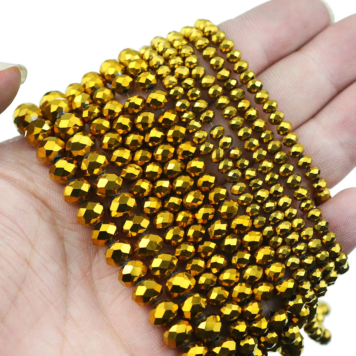 Плоские круглые широкие бусины с австрийским кристаллом 3/4/6/8 мм для ювелирных