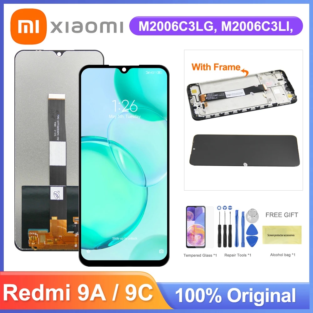 Оригинальный экран для Xiaomi Redmi 9A Redmi9A ЖК-дисплей сенсорный дигитайзер в сборе