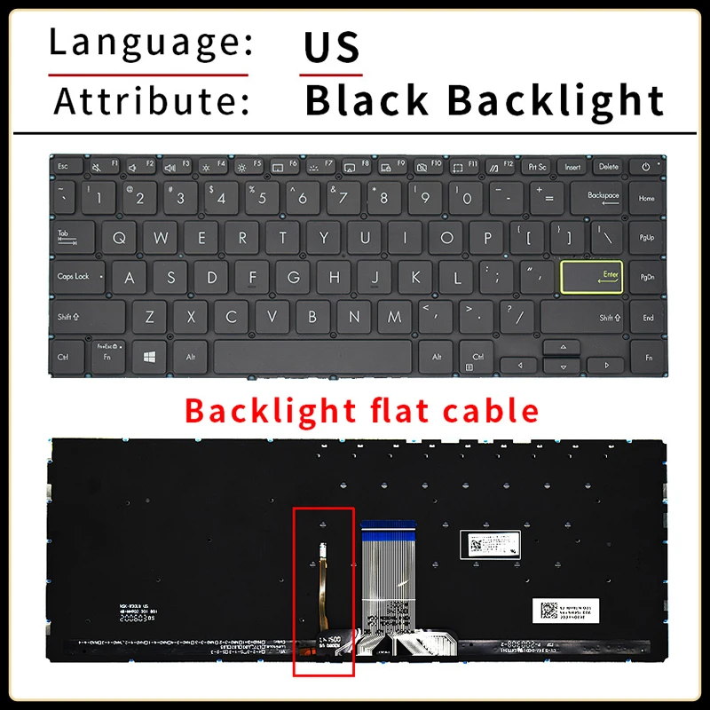 US/RU/русский/корейский ноутбук с клавиатурой для ASUS X421 S433 M433 M4050F M4100I redolbook14I V4050F E410M