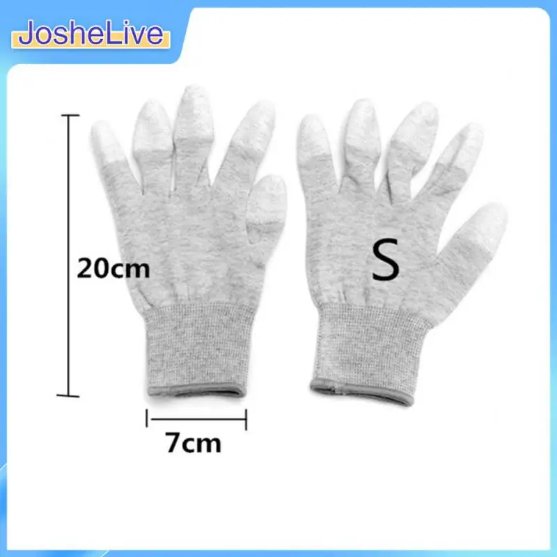 

1 пара антистатические перчатки для пальцев из углеродного волокна электронные рабочие перчатки для рук Защитные противоскользящие износостойкие рабочие перчатки