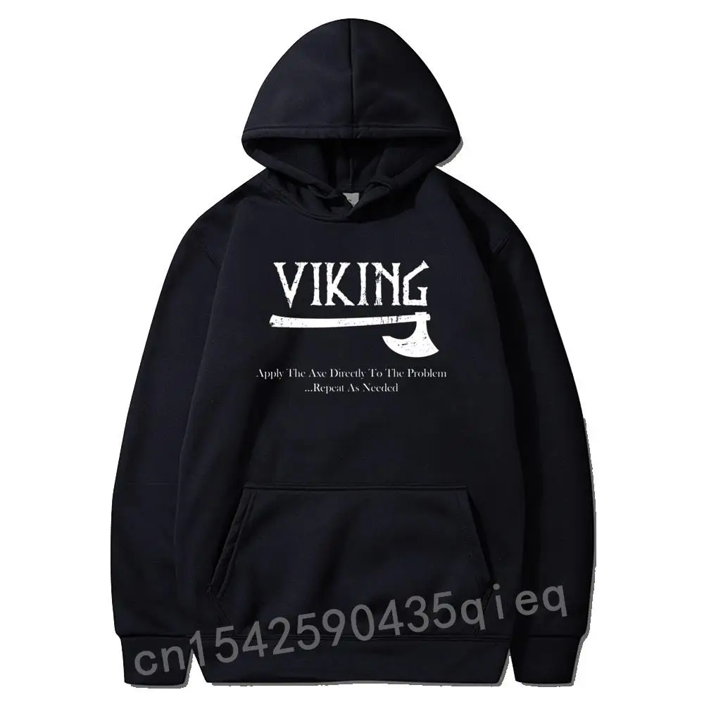 

Viking Hoodies: Apply The Axe Directly To The Problem Long Sleeve Fashionable Printed On Hoodie Student Tops Sweatshirts