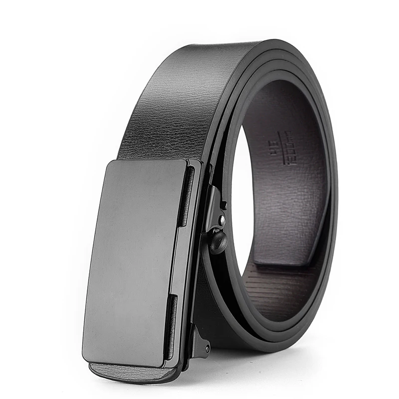 

Fashion Automatic Buckle Men's Belt Cow Leather Belts Brand Black PU Leather Belts for Men 3.4cm Width 8 styles For Jeans