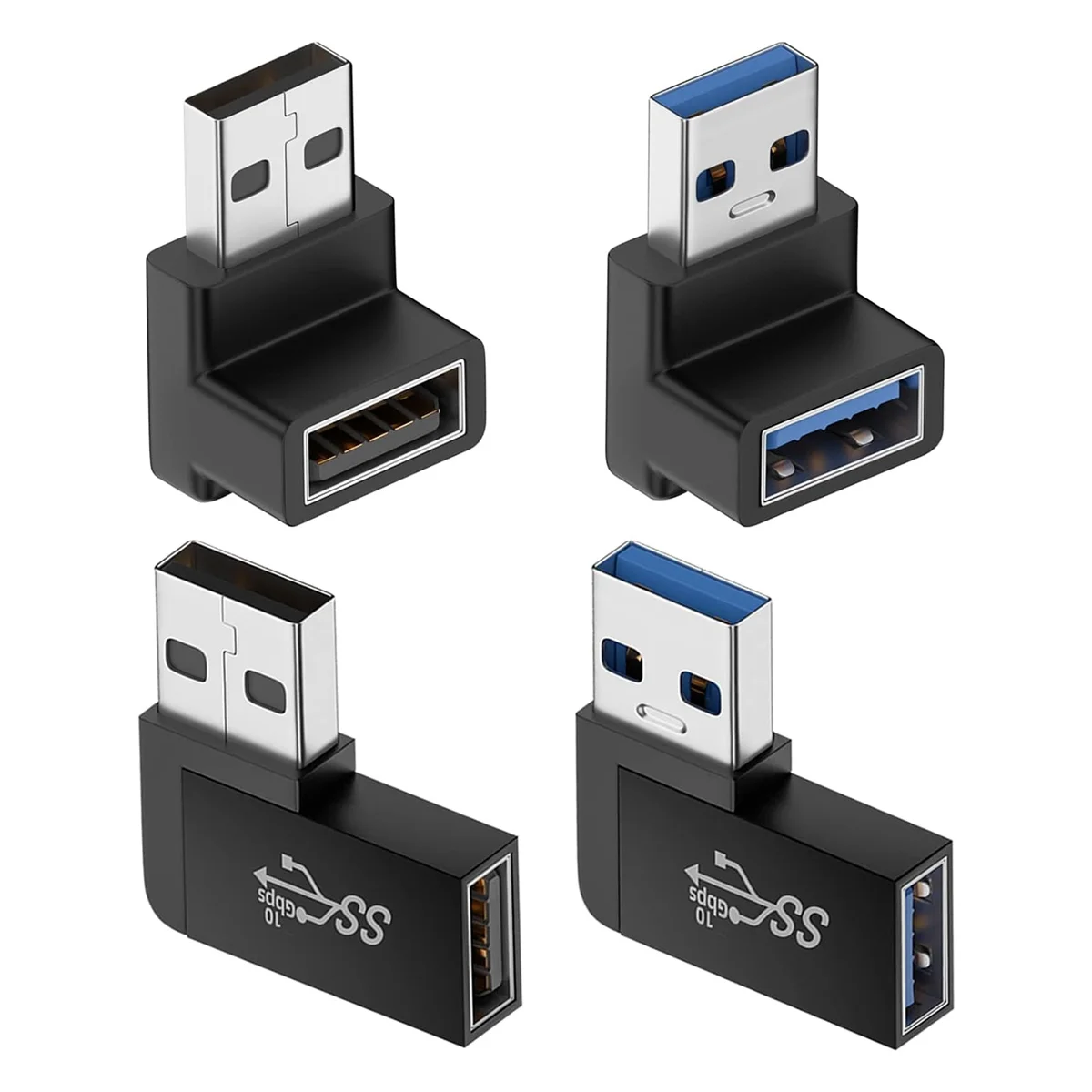 4 упаковки адаптер USB 3 0 вертикальный левый и правый угол