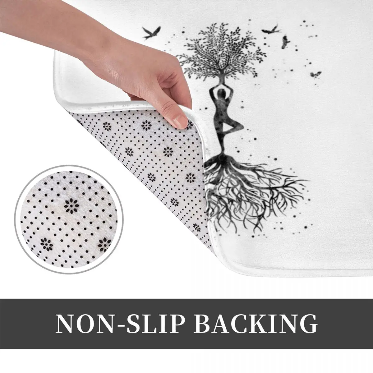 Коврик для йоги с изображением дерева коврик ванной