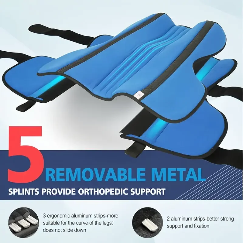 Коленный иммобилайзер поддержка алюминиевого сплава прямая наколенная шина для