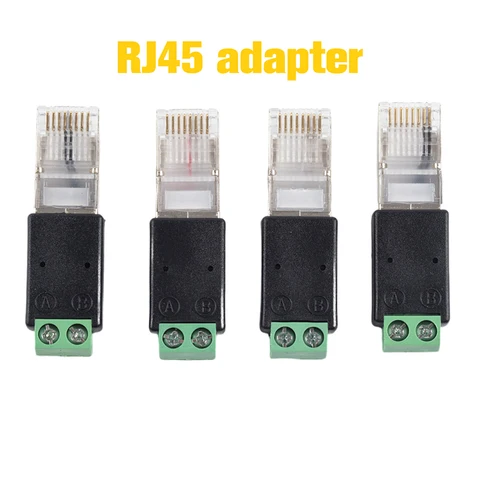 Преобразователь RJ45 в RS485 Адаптер терминала RJ45 Адаптер RJ45 в RS485 Кристаллическая головка к терминалу