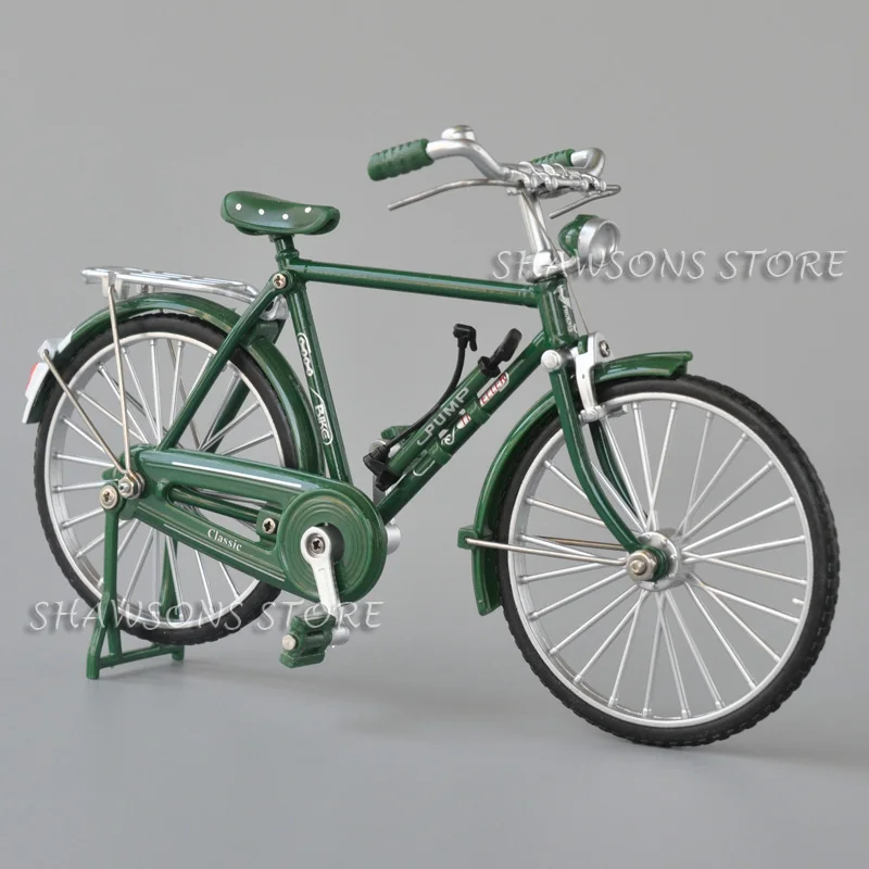 Литая металлическая модель в масштабе 1:10, Ретро стиль, винтажный городской велосипед, Мужская миниатюрная копия, Коллекционная модель