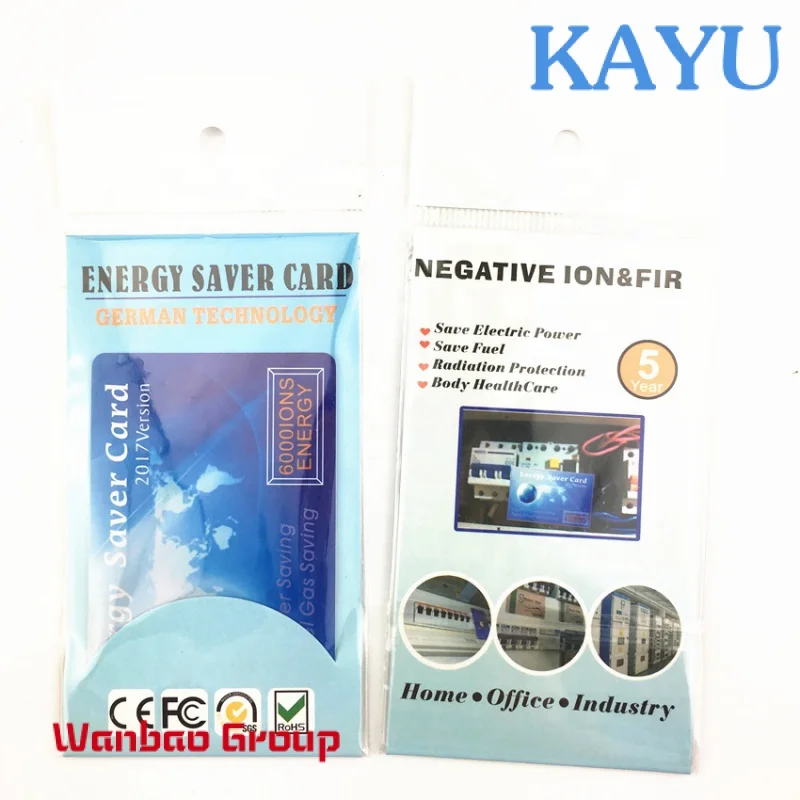 

High energy negaitve ions electricity power quantum energy saving card