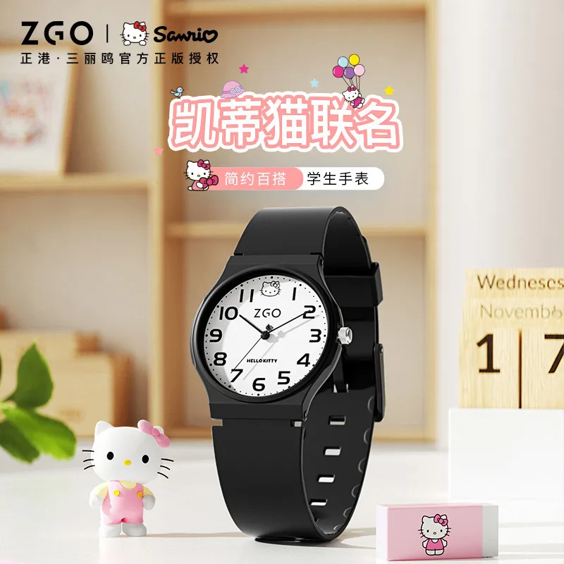 Женские часы ZGO Sanrio Hello Kitty. Часы для экзамена студентов. Легкие и универсальные.