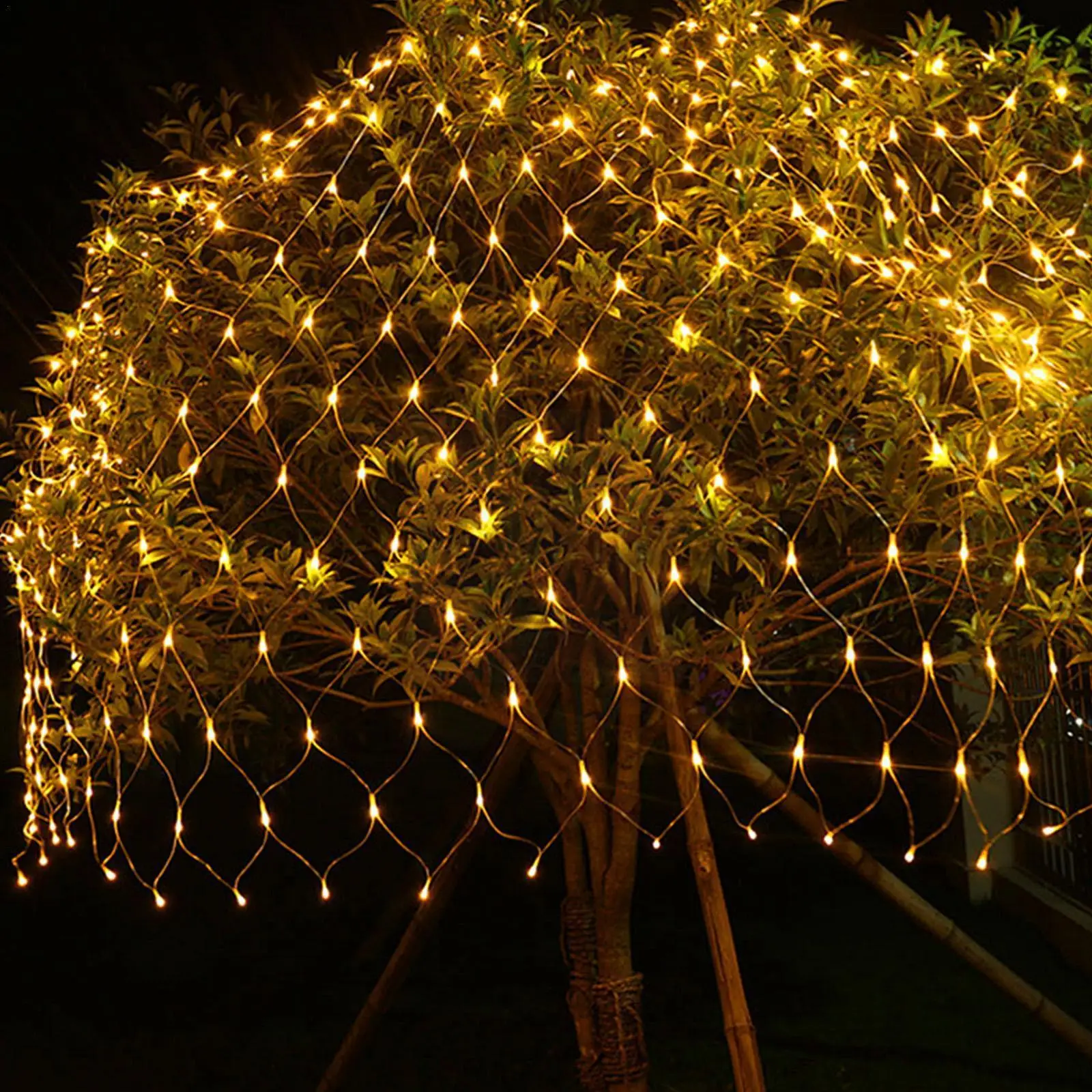 

LED Net Curtain Mesh Fairy String Light Christmas Decoration Street Lights Garland Garland Outdoor 1.5x1.5m New 2023 Year 9 Z1F5