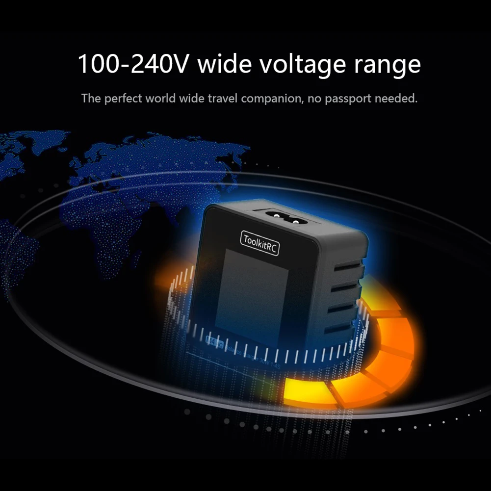 

Toolkitrc M4AC 400W 18A Color Screen Balance Charger 100-240V Discharger with 400W 16.6A 24V Power Supply Adapter