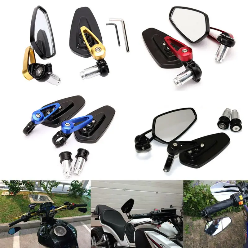 

for Honda CBR600RR CBR1000RR 7/8" Handle Bar End Mirrors Motorcycle Rear View Wing Rearview Mirror Motor Accessories Aluminum