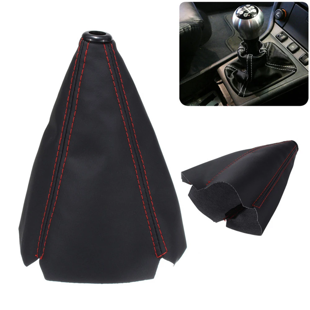 

16mm Universal PU Leather Car Gear Shift Collars Auto Car Manual Stick Shifter Knob Gear Shift Boot Cover Gaiter