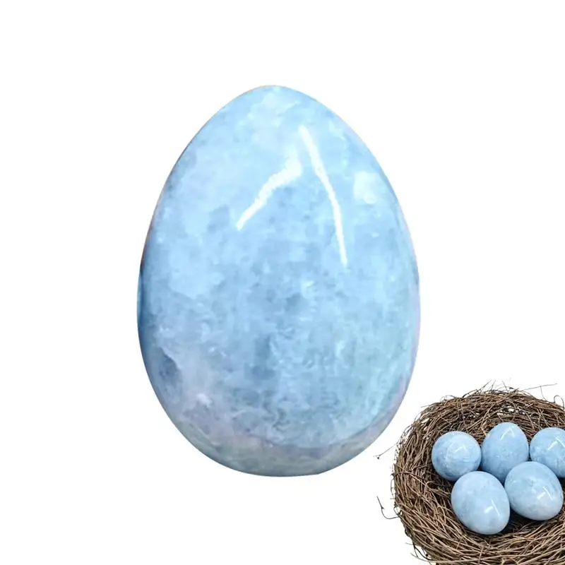 Хрустальный пальмовый камень натуральный синий кианит кристалл яйцо дракона