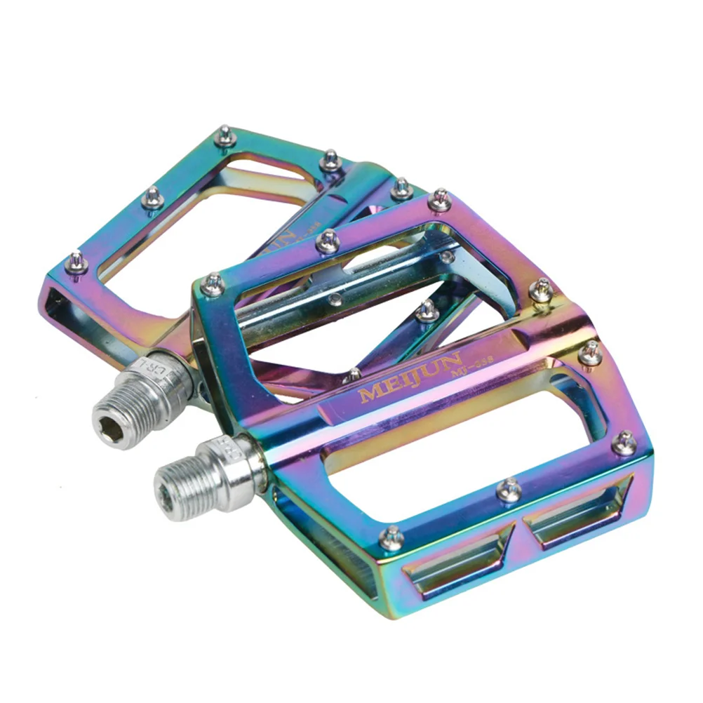 

1 Pair of Pedal Colorful Anti-slip Spike Bike Pedal Platform Pedal for Fixed Gear Road Bike