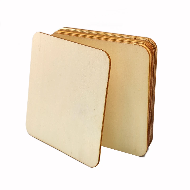 1pc 270mm Blank Wood Square, Unfinished Wood Pieces Wood Slices Wooden Board for DIY Crafts, Painting, Costers, Decoration