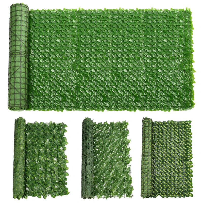 

Artificial Ivy Fence Plant Grass Wall Panel Faux Green Leaf Hedge Privacy Screen Indoor Outdoor Home Garden Balcony Decoration