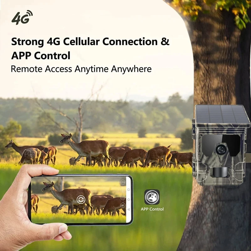 Уличная охотничья камера 4G с солнечной зарядкой