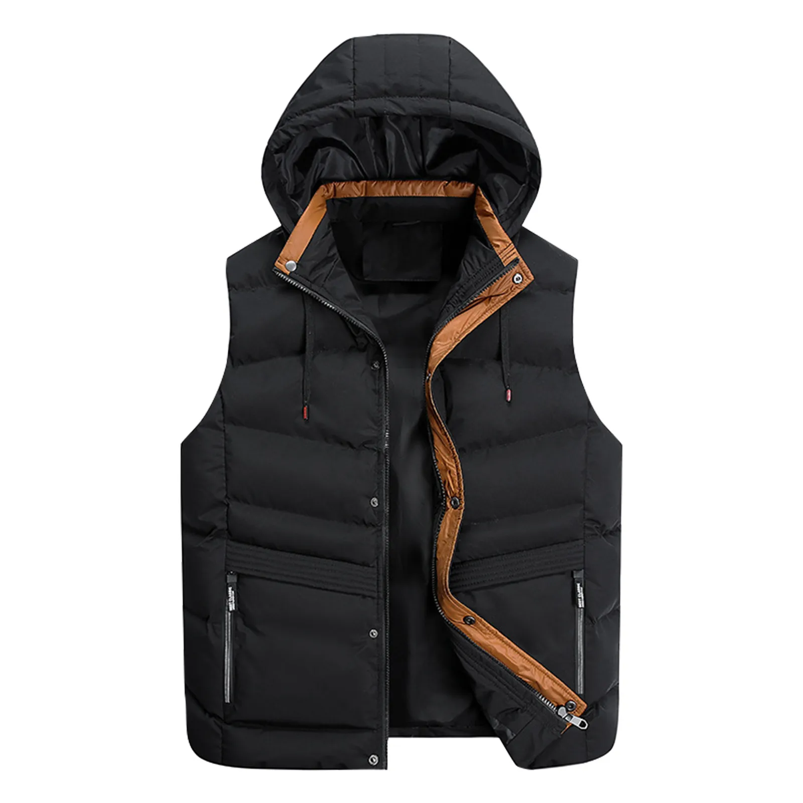 

Winter Man Warm Packable Jacket Casual Vest Loose Autumn And Winter Warm Down Cotton Vest Coat Streetwear Clothes Male coat