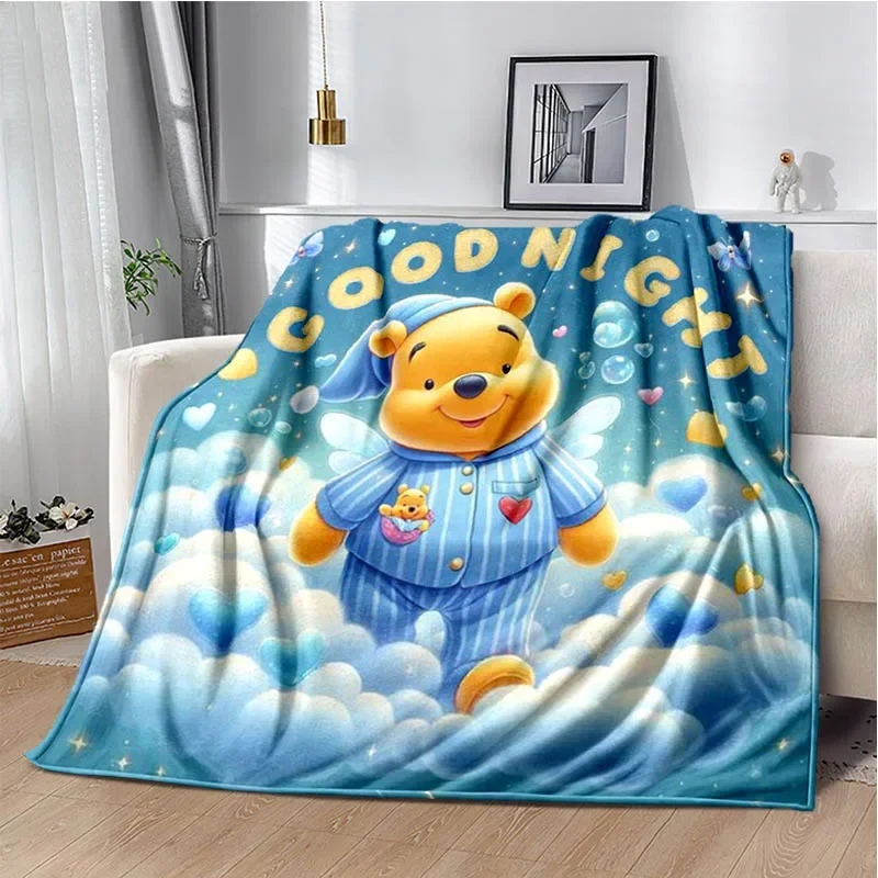 Одеяла с рисунком Винни-Пуха Диснея одеяло для пикника теплые фланелевые одеяла