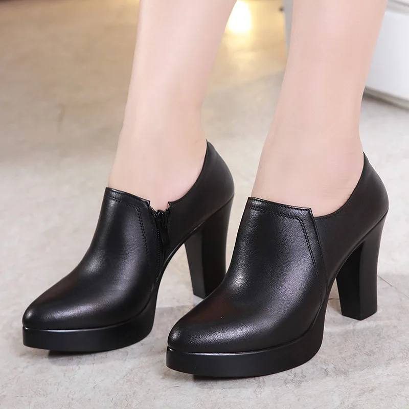 

Women Genuine Leather Shoes New Fashion Women Pumps with High Heels for Ladies Work Shoes Dancing Platform Pumps 2022 New