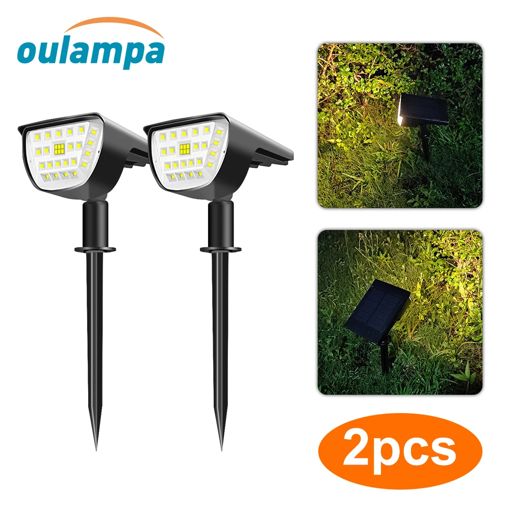 

2pcs 32LED Solar Spotlight IP65 Waterproof for Park Courtyard Path Lawn Porch Landscape Decoration Garden Lights