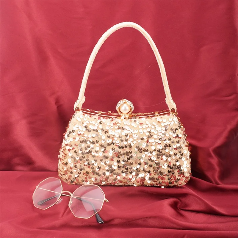 

Women's Evening Clutch Bag Glitter Sequin Handbag Luxury Sparkling Wedding Party Envelope Tote Wallet Ladies Shoulder Bag