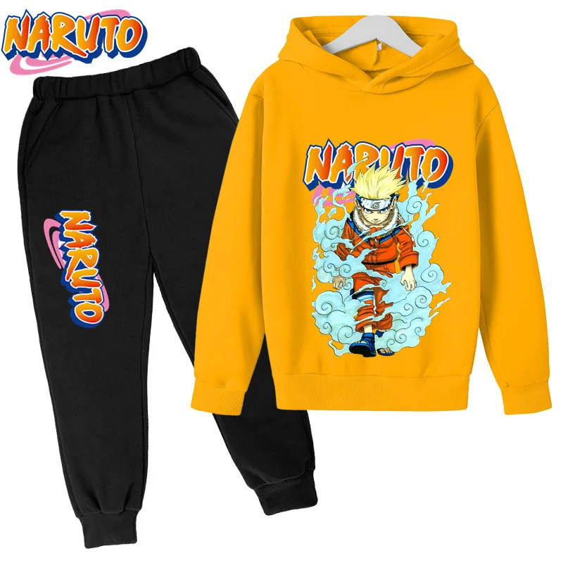 

2023 Japanese Anime Hokage hoodie for children boy clothes girl sweatshirt clothes suit hoodie pants suit for children jumper