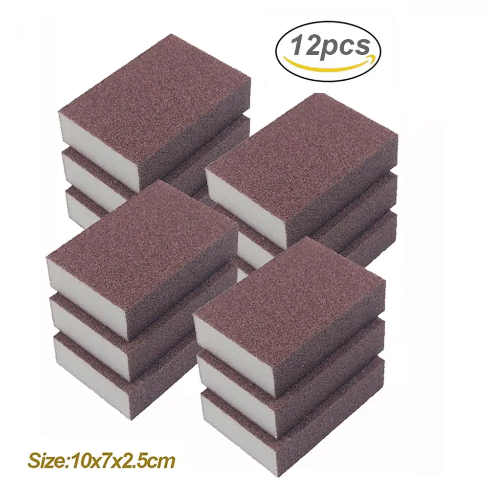

12Pcs Magic Sponge Eraser Carborundum Removing Rust Cleaning Brush Descaling Clean Rub for Cooktop Pot Kitchen Sponge