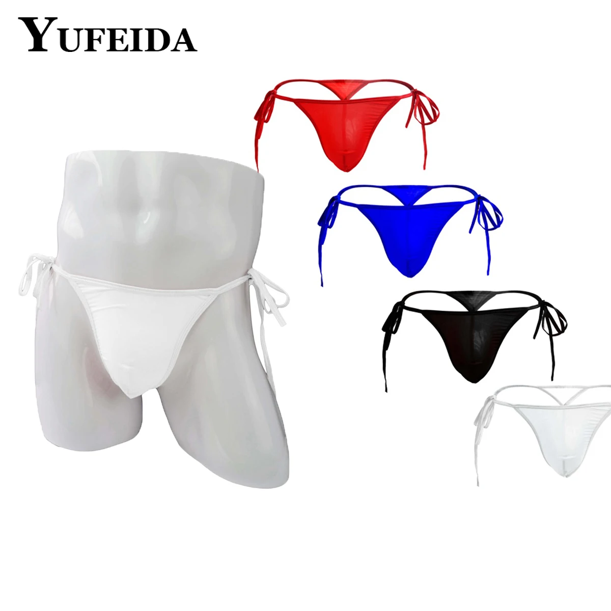 

YUFEIDA мужские сексуальные боковые бандажные трусы, Мужское эротическое нижнее белье, нижнее белье, стринги, бандаж, стринги, большая сумка, Т-образные боксеры