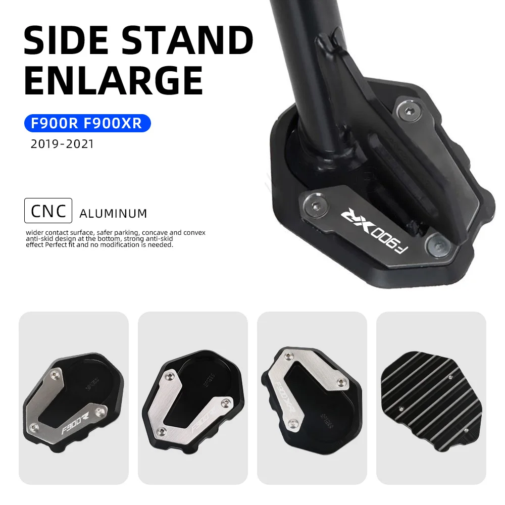 

Motorcycle CNC Aluminium Kickstand Extension Pad Side Stand Enlarger Support For BMW F900XR F900 XR F 900 R F900R 2019 2020 2021