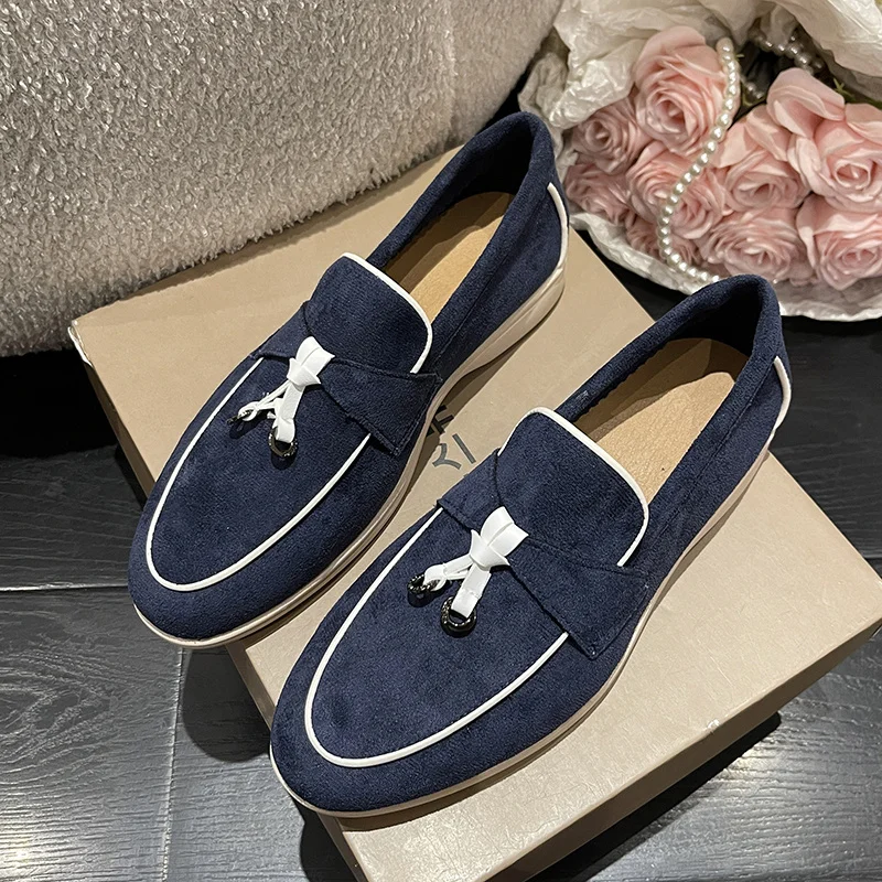 Fashion New Arrivals Women Flat Shoes Brown Slip-on Women Flat Loafers Comfortable Lightweight Women Driving Shoes Mocasines