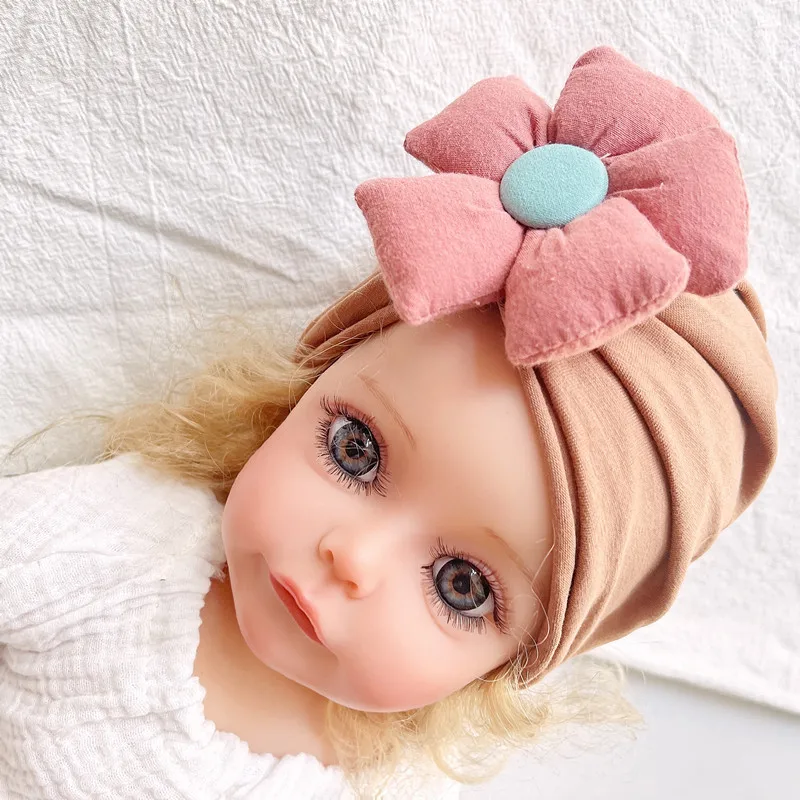 Knot Bow Baby Headbands Toddler Headwraps Baby Girl Flower Turban Hats Babes Caps Elastic Hair Accessories